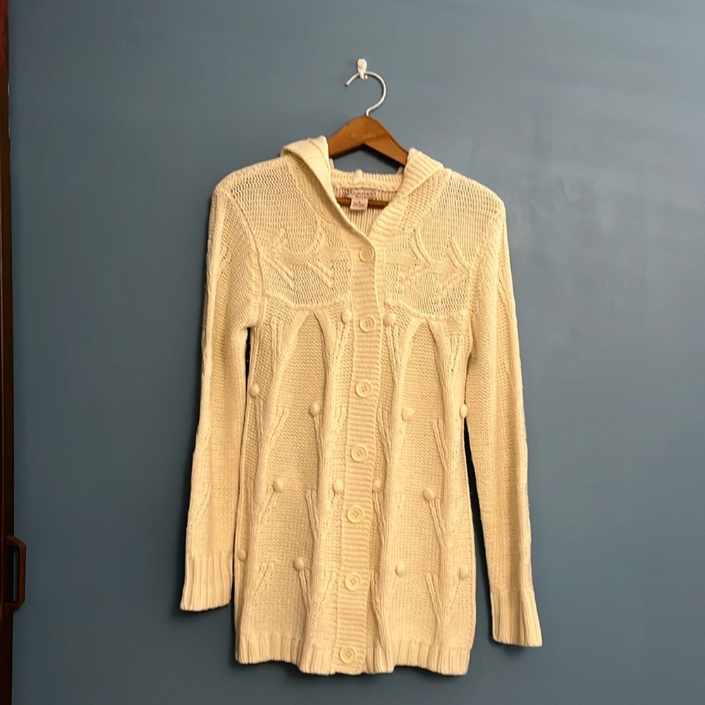 Glimmer by J.J. Basics Knit Hooded Sweater Size Medium
